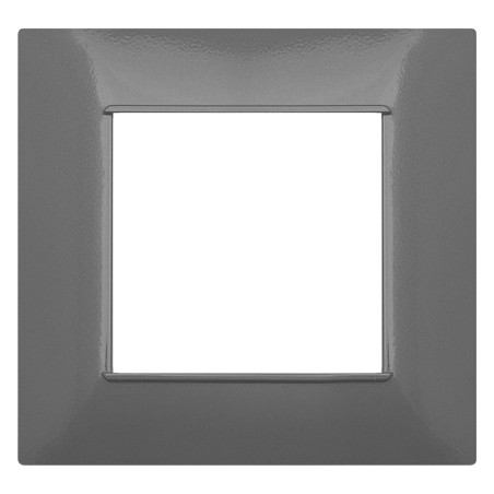 PLACCA 2 POSTI COMPATIBILE VIMAR GRIGIO SCURO