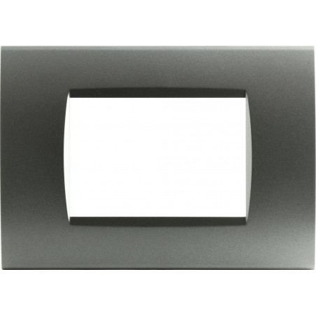 PLACCA 1004-8 4P GRIGIO SCURO COMPATIBILE BTICINO LIVING INTERNATIONAL LIGHT IN TECNOPOLIMERO